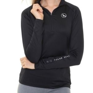 Polar Seal Women's Comfort Adventure Heated black 1/4 zip pullover thermal sz XL